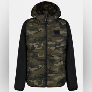 Under Armour UA 2Fer Hoodie Vest jacket puffer hooded camo boys youth XL